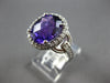 4.88CT DIAMOND & AAA AMETHYST 14KT WHITE GOLD OVAL & ROUND HALO ENGAGEMENT RING