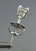 ESTATE .45CT DIAMOND 14K WHITE GOLD ROUND CLASSIC SCREW BACK STUD EARRINGS #2792