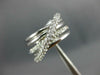 ESTATE WIDE .60CT DIAMOND 14KT WHITE GOLD MULTI ROW CRISS CROSS LOVE RING #1088