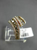 ESTATE WIDE 1.3CT WHITE & FANCY YELLOW DIAMOND 14KT ROSE GOLD ETOILE DOUBLE RING