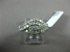 ESTATE WIDE 1.0CT ROUND DIAMOND 14KT WHITE GOLD 3D MULTI ROW INFINITY LOVE RING