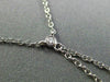 ESTATE .95CT DIAMOND & EMERALD 18KT 2 TONE GOLD HALO LARIAT BY THE YARD NECKLACE