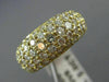 ANTIQUE WIDE 2.0CT DIAMOND 14K YELLOW GOLD PAVE MULTI ROW ANNIVERSARY RING #3544