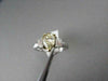 ESTATE 1.74CT WHITE & FANCY YELLOW DIAMOND 18KT GOLD PEAR SHAPE ENGAGEMENT RING