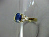 ESTATE WIDE 1.36CT DIAMOND & AAA SAPPHIRE 14KT YELLOW GOLD ENGAGEMENT RING #2450