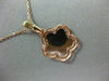 ESTATE 14KT ROSE GOLD HANDCRAFTED 5 CLOVER FLOWER STAR FLOATING PENDANT #23793