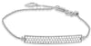 ESTATE .34CT DIAMOND 14K WHITE GOLD 3D THREE ROW RECTANGULAR HEART LOVE BRACELET