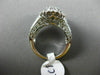 ESTATE LARGE 2CT DIAMOND 14K WHITE GOLD CLUSTER OPEN HALO FILIGREE COCKTAIL RING