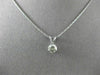 ESTATE 1.0CT DIAMOND 14KT WHITE GOLD 3 PRONG CLASSIC SOLITAIRE FLOATING PENDANT