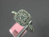ESTATE .43CT DIAMOND 18KT WHITE GOLD 3D ROUND CLUSTER SQUARE HALO FUN RING