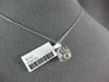 ESTATE .32CT DIAMOND 14KT WHITE GOLD FILIGREE CIRCULAR BALL FLOATING FUN PENDANT