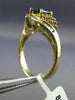 WIDE 1.67CT ROUND & BAGUETTE DIAMOND & SAPPHIRE 14KT YELLOW GOLD ENGAGEMENT RING