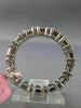 ESTATE 1.21CT ROUND & BAGUETTE DIAMOND 18KT WHITE GOLD ETERNITY ANNIVERSARY RING