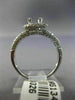 ESTATE .78CT DIAMOND ROUND 14KT WHITE GOLD 3D HALO SEMI MOUNT ENGAGMENT RING