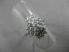ESTATE LARGE 1.0CT ROUND DIAMOND 14KT WHITE GOLD FLOWER CLUSTER RING VVS #16302
