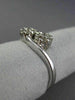 ESTATE .25CT ROUND DIAMOND 14KT WHITE GOLD 3D DOUBLE FLOWE INFINITY LOVE RING