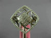 WIDE .68CT DIAMOND 18KT WHITE GOLD 3D ROUND & PRINCESS SQUARE OPEN FILIGREE RING