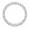 ESTATE 1.84CT DIAMOND 14KT WHITE GOLD 2 ROW ETERNITY WEDDING ANNIVERSARY RING