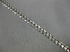 ESTATE LONG 14KT WHITE GOLD 3D CLASSIC CUBAN ANKLE BRACELET #23648