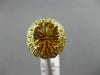ESTATE LARGE 4.17CT DIAMOND & AAA CITRINE 14KT YELLOW GOLD 3D OVAL COCKTAIL RING