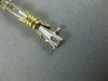 ESTATE LONG 1.0CT DIAMOND 14K WHITE & YELLOW GOLD 3D CLASSIC BOW TENNIS BRACELET