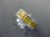 3.70CT DIAMOND & AAA RAINBOW YELLOW SAPPHIRE 14KT WHITE GOLD 3D ANNIVERSARY RING
