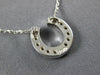 ESTATE .26CT DIAMOND 14KT WHITE GOLD CLASSIC HORSE SHOE LUCKY FUN PENDANT #26969