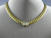 ESTATE .87CT DIAMOND 18K TWO TONE GOLD SOLITAIRE CUBAN SOLID LINK NECKLACE #1820