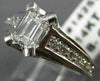 ESTATE WIDE 1.47CT EMERALD DIAMOND 14KT WHITE GOLD LUCIDA ENGAGEMENT RING #14253