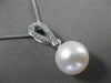 ESTATE .15CT DIAMOND 14K WHITE GOLD 3D SOUTH SEA PEARL ETOILE FLOATING PENDANT