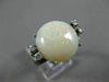 ESTATE LARGE 6.10CT DIAMOND & AAA OPAL 14KT WHITE GOLD 3D FILIGREE RING #26342