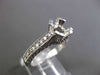 ESTATE .70CT DIAMOND 14K WHITE GOLD 3D FILIGREE SEMI MOUNT ENGAGEMENT RING 19360
