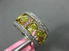 GIA 1.10CT MULTI COLOR DIAMOND 18KT TRI COLOR GOLD 3D FILIGREE ANNIVERSARY RING