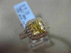 ESTATE 1.89CT GIA FANCY YELLOW DIAMOND 18KT WHITE GOLD HALO ENGAGEMENT RING