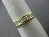 ESTATE .86CT DIAMOND 14K YELLOW GOLD 3D PRINCESS CHANNEL ANNIVERSARY RING #22474