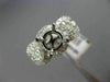 ESTATE 1.85CT ROUND & BAGUETTE DIAMOND 18K WHITE GOLD SEMI MOUNT ENGAGEMENT RING