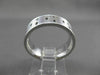 ESTATE WIDE 14KT WHITE GOLD SOLID BRICK DESIGN MENS WEDDING BAND RING 7mm #23144