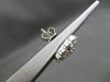 ESTATE LARGE .13CT DIAMOND 14KT WHITE GOLD 3D CLUSTER FLOWER FLAKE STUD EARRINGS