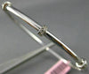 ESTATE .30CT DIAMOND 14KT WHITE GOLD PAST PRESENT FUTURE CIRCLE BANGLE BRACELET