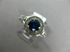 1.75CT DIAMOND & AAA ROUND SAPPHIRE 14K WHITE GOLD HALO FILIGREE ENGAGEMENT RING