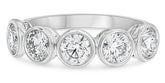 1.75CT DIAMOND 14KT WHITE GOLD 3D ROUND 5 STONE SEMI ETERNITY ANNIVERSARY RING