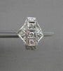 ANTIQUE .45CT OLD MINE DIAMOND PLATINUM 3 STONE FILIGREE ENGAGEMENT RING #20968