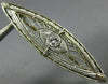 ANTIQUE .20CT OLD MINE DIAMOND 14K WHITE GOLD 3D OPEN FILIGREE PIN BROOCH #18967