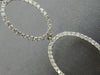 ESTATE .93CT DIAMOND 18KT WHITE GOLD 3D DOUBLE OPEN OVAL HUGGIE HANGING EARRINGS