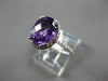 2.81CT DIAMOND & AAA AMETHYST 14KT WHITE GOLD OVAL & ROUND HALO ENGAGEMENT RING