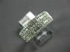 ESTATE WIDE .75CT DIAMOND 14KT WHITE GOLD 3D CLASSIC MULTI ROW ANNIVERSARY RING