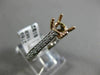 ESTATE .48CT DIAMOND 14KT 2 TONE GOLD 3D LUCIDA ROUND SEMI MOUNT ENGAGEMENT RING