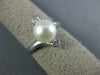 ESTATE .08CT DIAMOND & AAA SOUTH SEA PEARL 18K WHITE GOLD CRISS CROSS RING #1010