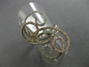 ESTATE LARGE .85CT DIAMOND 18K WHITE & ROSE GOLD DOUBLE ROW MULTI SWIRL FUN RING