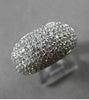 ESTATE WIDE 2.16CT DIAMOND 14KT WHITE GOLD 3D MULTI ROW WEDDING ANNIVERSARY RING